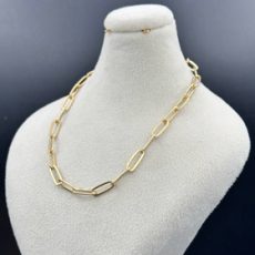 زنجیر طلا هرمس بیضی