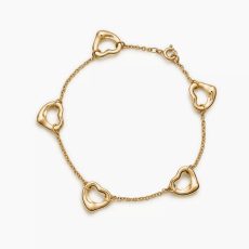 دستبند طلا تیفانی قلب توخالی Open Heart Bracelet