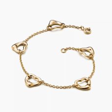 دستبند طلا تیفانی قلب توخالی Open Heart Bracelet