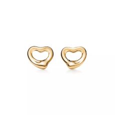 گوشواره طلا تیفانی طرح قلب Open Heart Earrings